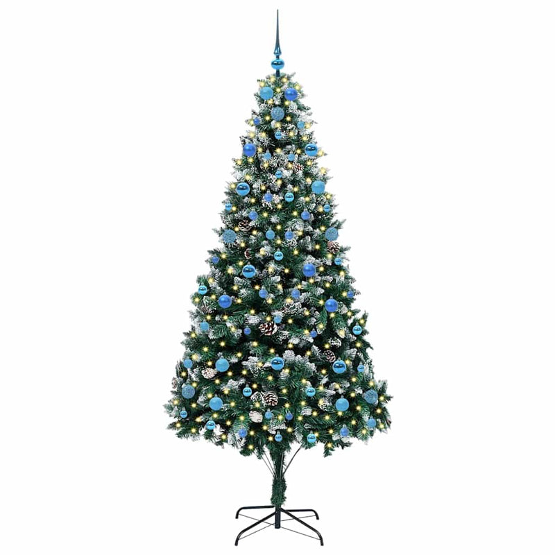 Afbeelding laden in galerijviewer, Vidaxl kunstkerstboom groen 210 cm pvc en staal en kunststof