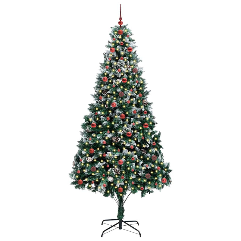 Afbeelding laden in galerijviewer, Vidaxl kunstkerstboom groen 240 cm pvc en staal en kunststof