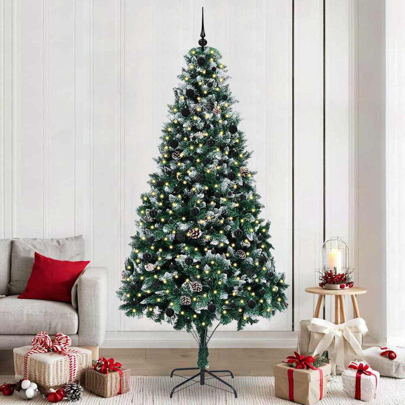 Afbeelding laden in galerijviewer, Vidaxl kunstkerstboom groen 240 cm pvc en staal en kunststof