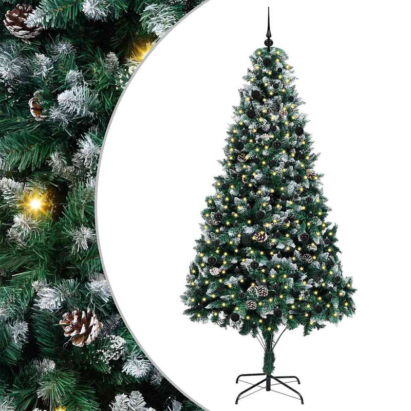 Afbeelding laden in galerijviewer, Vidaxl kunstkerstboom groen 240 cm pvc en staal en kunststof