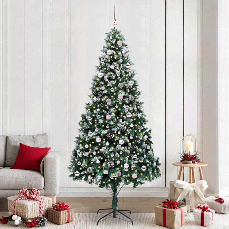 Afbeelding laden in galerijviewer, Vidaxl kunstkerstboom groen 240 cm pvc en staal en kunststof