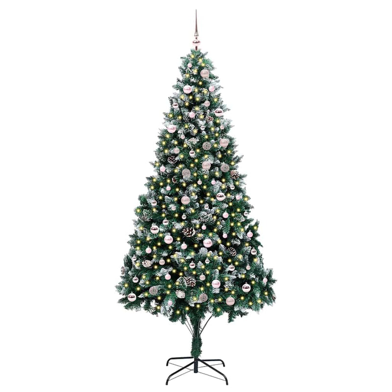 Afbeelding laden in galerijviewer, Vidaxl kunstkerstboom groen 240 cm pvc en staal en kunststof