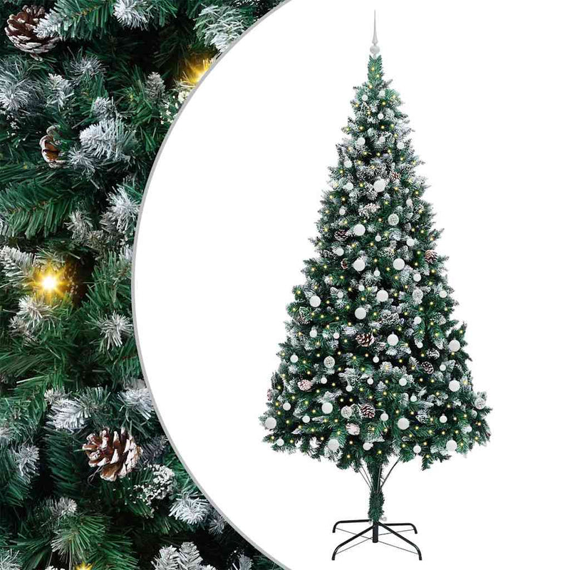 Afbeelding laden in galerijviewer, Vidaxl kunstkerstboom groen 240 cm pvc en staal en kunststof