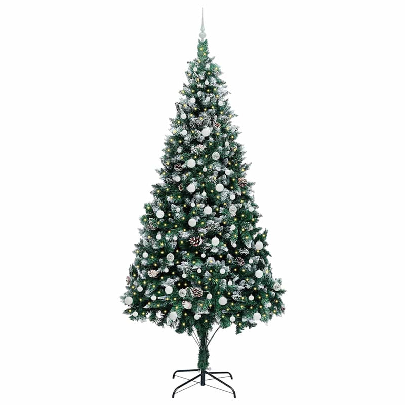 Afbeelding laden in galerijviewer, Vidaxl kunstkerstboom groen 240 cm pvc en staal en kunststof