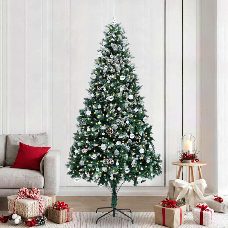 Afbeelding laden in galerijviewer, Vidaxl kunstkerstboom groen 240 cm pvc en staal en kunststof