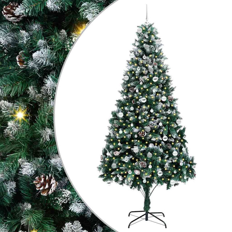 Afbeelding laden in galerijviewer, Vidaxl kunstkerstboom groen 240 cm pvc en staal en kunststof