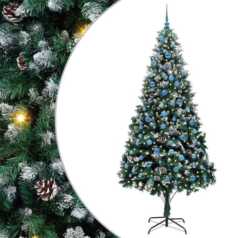 Afbeelding laden in galerijviewer, Vidaxl kunstkerstboom groen 240 cm pvc en staal en kunststof