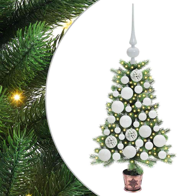 Afbeelding laden in galerijviewer, Vidaxl kerstboom met 150 led met standaard groen 65 cm pe