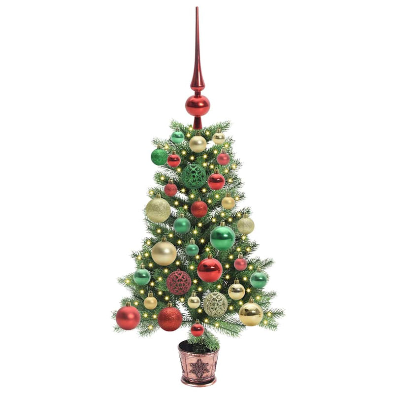 Chargez l'image dans la visionneuse de la galerie, Vidaxl kerstboom met 150 led met standaard groen 65 cm pe
