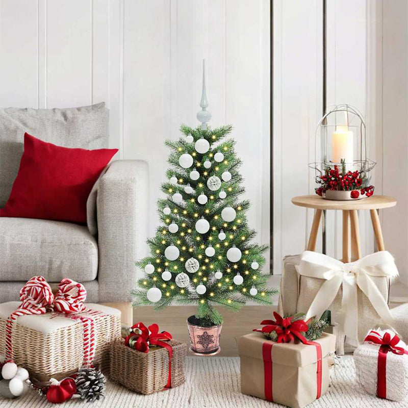 Chargez l'image dans la visionneuse de la galerie, Vidaxl kerstboom met 150 led met standaard groen 90 cm pe