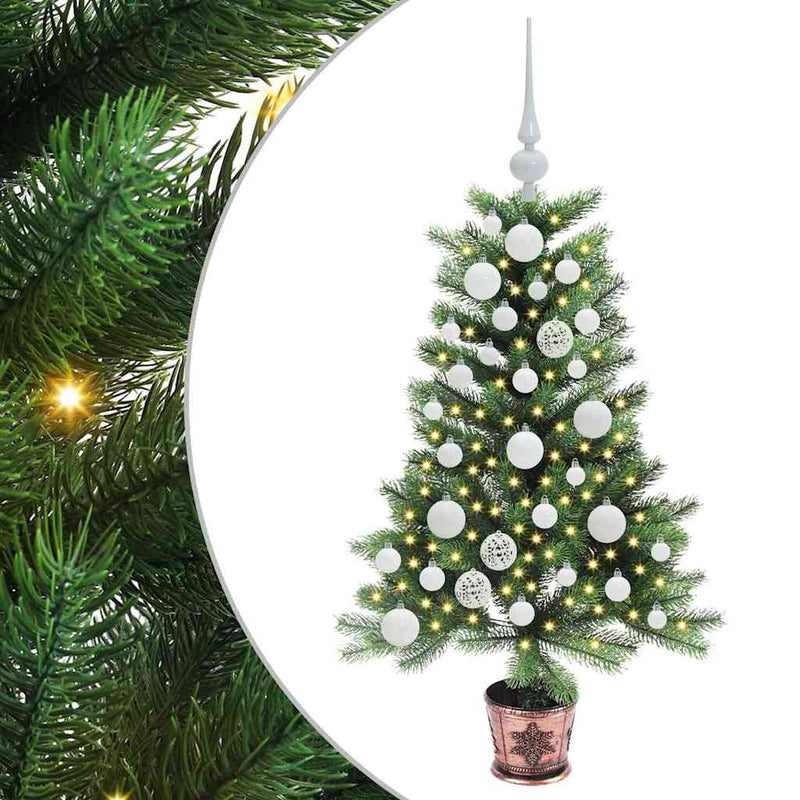 Chargez l'image dans la visionneuse de la galerie, Vidaxl kerstboom met 150 led met standaard groen 90 cm pe