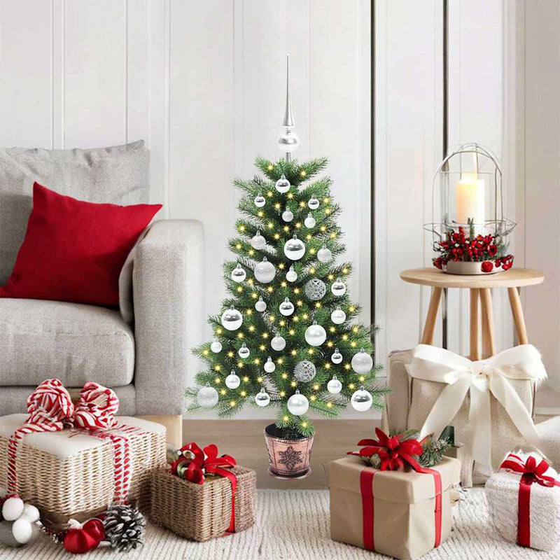 Chargez l'image dans la visionneuse de la galerie, Vidaxl kerstboom met 150 led met standaard groen 90 cm pe
