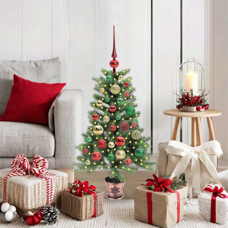 Chargez l'image dans la visionneuse de la galerie, Vidaxl kerstboom met 150 led met standaard groen 90 cm pe