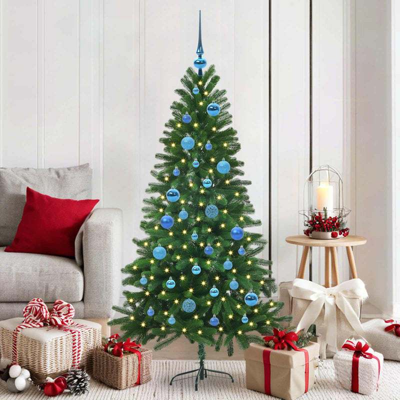 Chargez l'image dans la visionneuse de la galerie, Vidaxl kerstboom met 150 led met standaard groen 150 cm pe