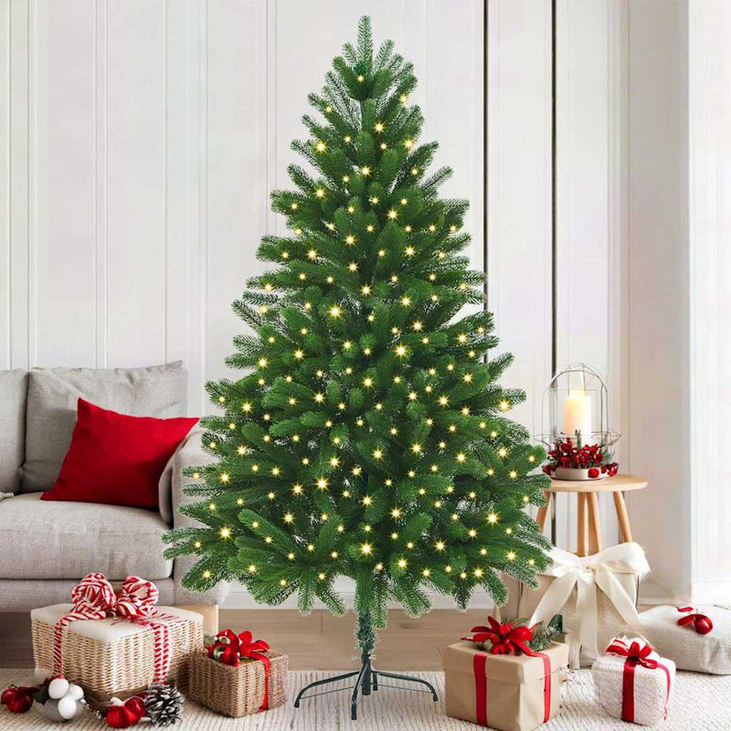 Chargez l'image dans la visionneuse de la galerie, Vidaxl kerstboom met 300 led met standaard groen 180 cm pe