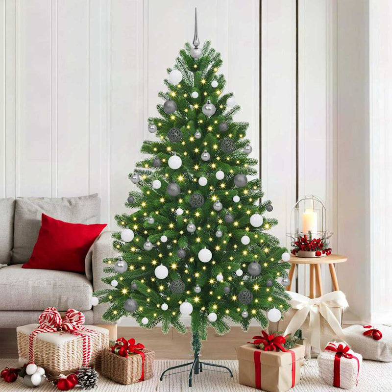 Chargez l'image dans la visionneuse de la galerie, Vidaxl kerstboom met 300 led met standaard groen 180 cm pe
