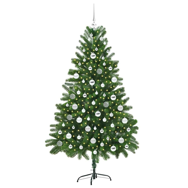 Afbeelding laden in galerijviewer, Vidaxl kerstboom met 300 led met standaard groen 180 cm pe
