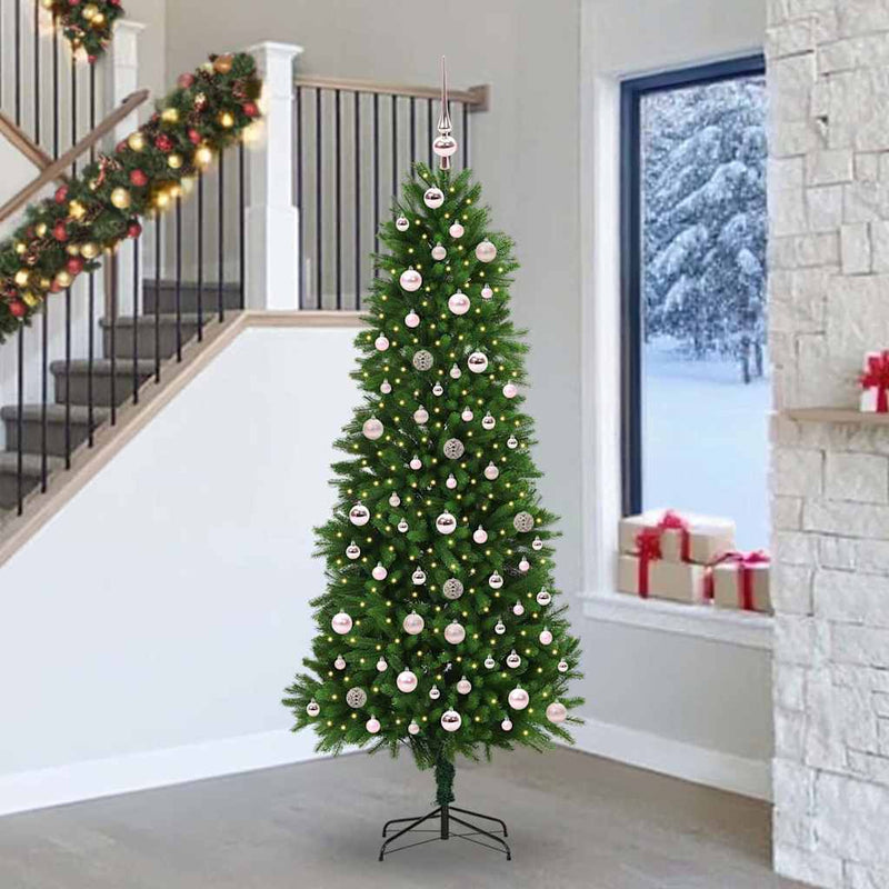 Chargez l'image dans la visionneuse de la galerie, Vidaxl kerstboom met 300 led met standaard groen 240 cm pe