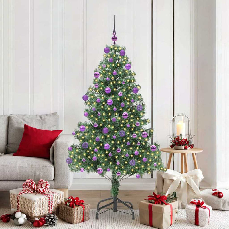 ギャラリービューアに画像をロードする, Vidaxl kerstboom met 300 led met standaard groen 180 cm pvc