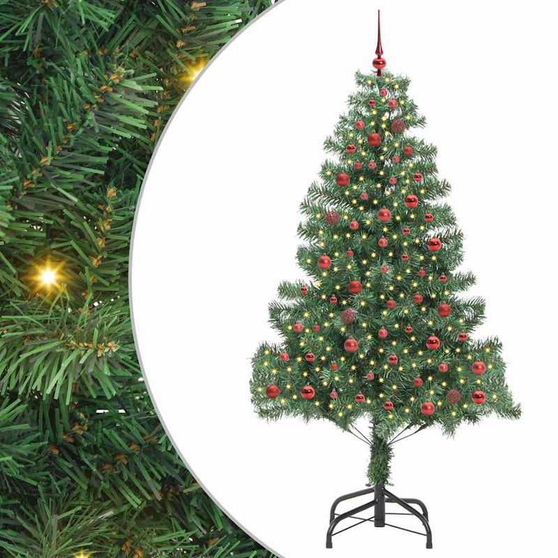 ギャラリービューアに画像をロードする, Vidaxl kerstboom met 300 led met standaard groen 210 cm pvc