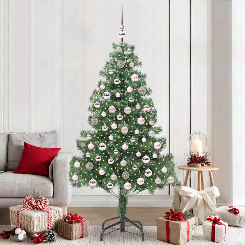 ギャラリービューアに画像をロードする, Vidaxl kerstboom met 300 led met standaard groen 210 cm pvc