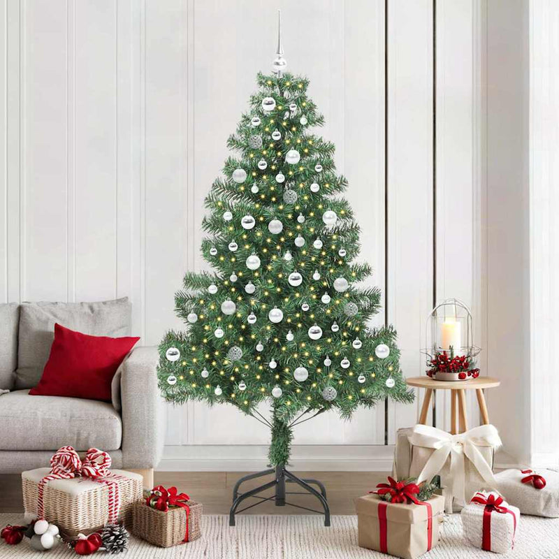 ギャラリービューアに画像をロードする, Vidaxl kerstboom met 300 led met standaard groen 210 cm pvc