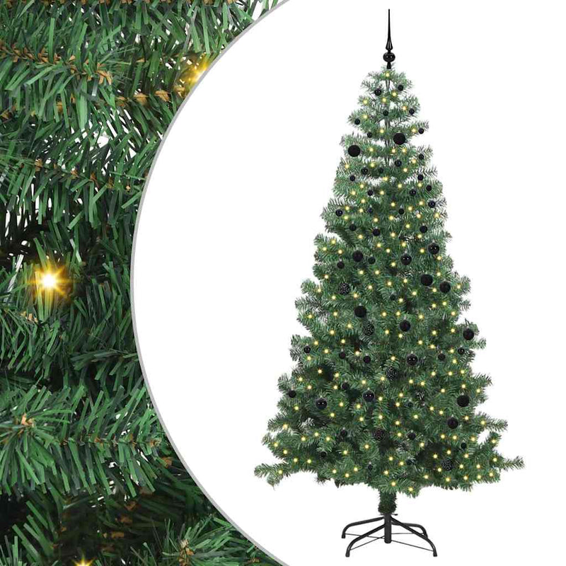 Afbeelding laden in galerijviewer, Vidaxl kerstboom met 300 led met standaard groen 240 cm pvc