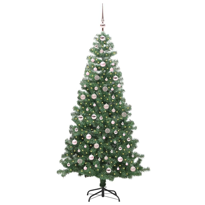 Chargez l'image dans la visionneuse de la galerie, Vidaxl kerstboom met 300 led met standaard groen 240 cm pvc