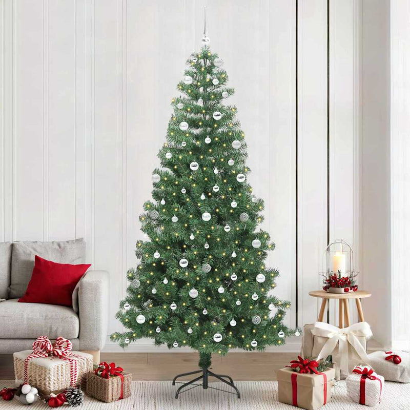 Chargez l'image dans la visionneuse de la galerie, Vidaxl kerstboom met 300 led met standaard groen 240 cm pvc