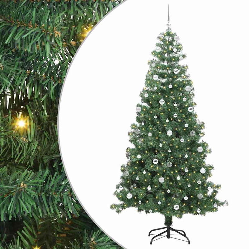 Chargez l'image dans la visionneuse de la galerie, Vidaxl kerstboom met 300 led met standaard groen 240 cm pvc
