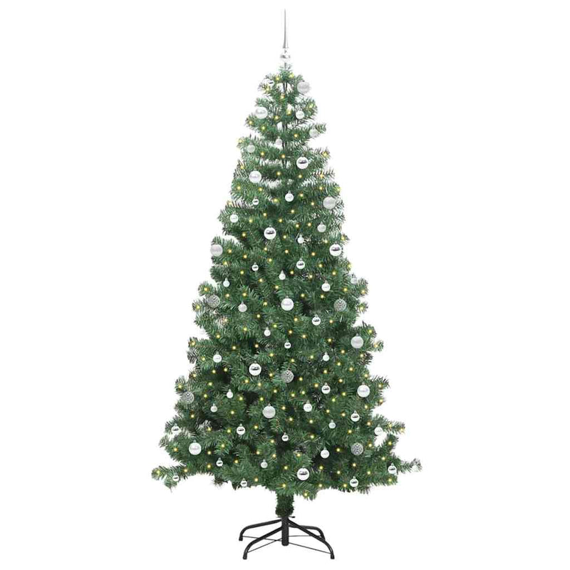 Chargez l'image dans la visionneuse de la galerie, Vidaxl kerstboom met 300 led met standaard groen 240 cm pvc