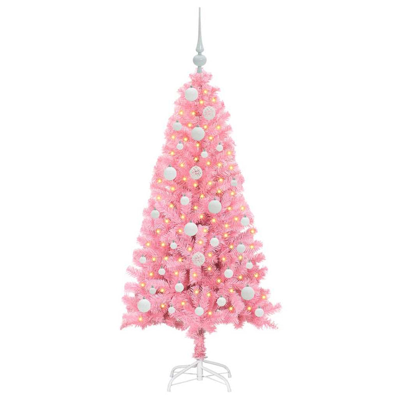 ギャラリービューアに画像をロードする, Vidaxl kerstboom met 150 led met standaard roze 120 cm pvc