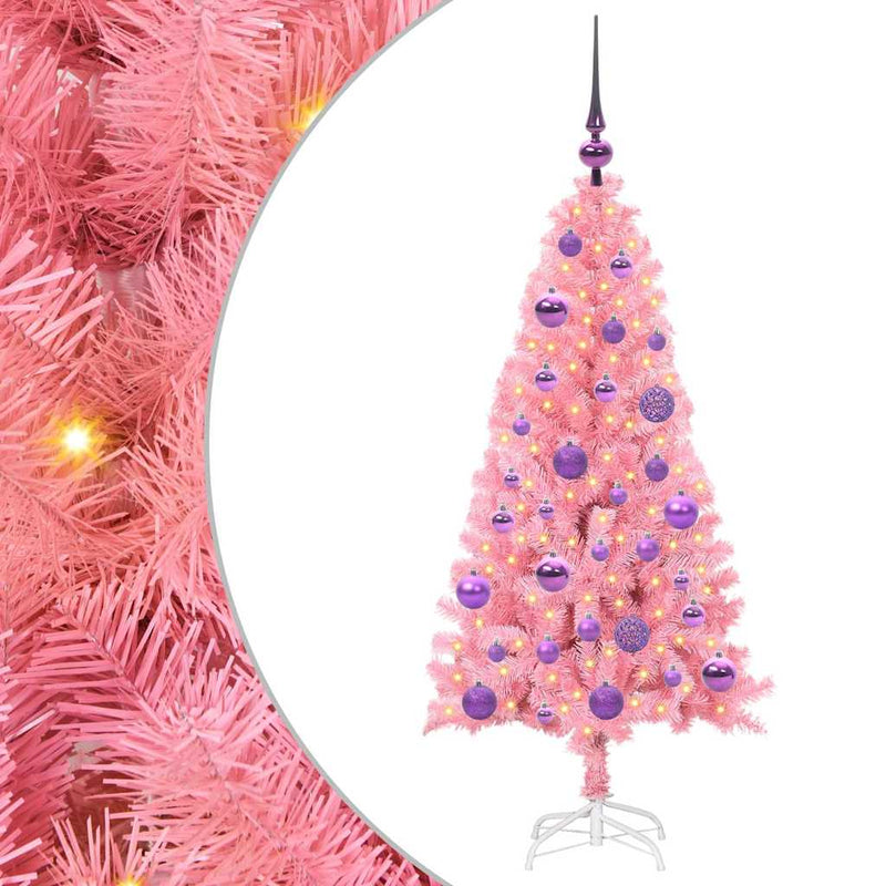 ギャラリービューアに画像をロードする, Vidaxl kerstboom met 150 led met standaard roze 120 cm pvc