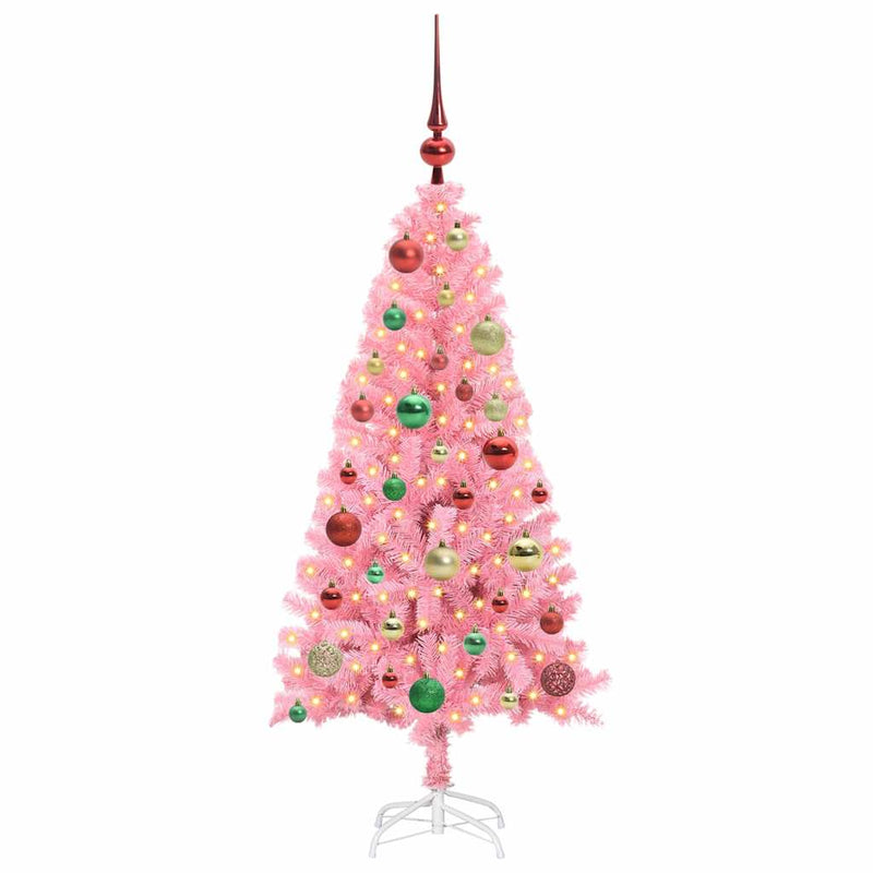 ギャラリービューアに画像をロードする, Vidaxl kerstboom met 150 led met standaard roze 120 cm pvc