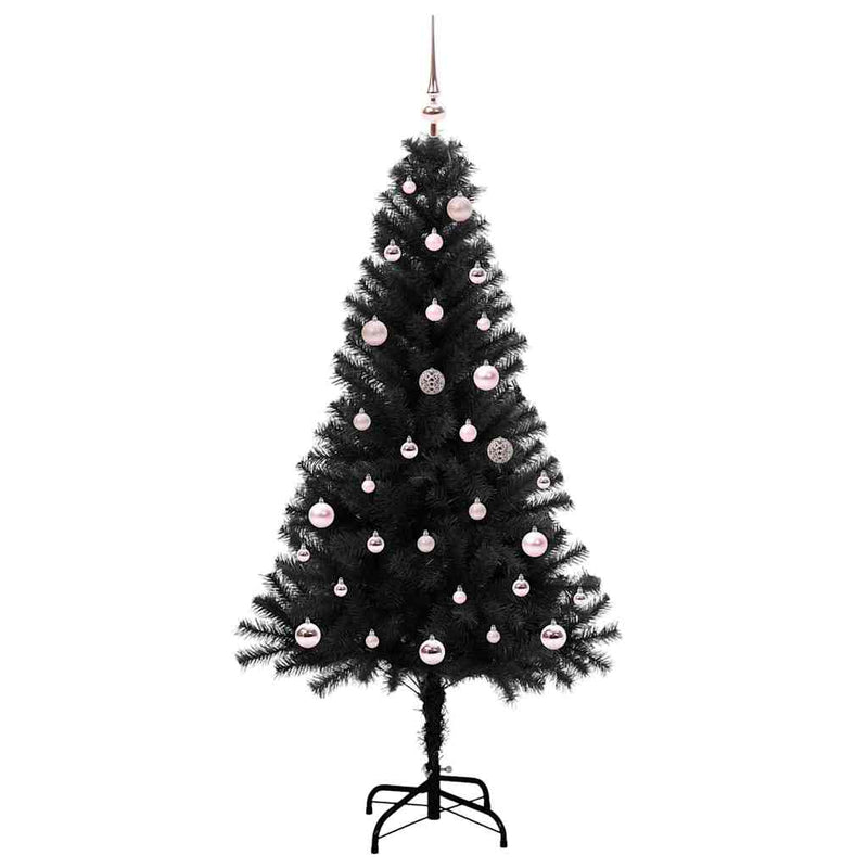 Chargez l'image dans la visionneuse de la galerie, Vidaxl kerstboom met 150 led met standaard zwart 150 cm pvc