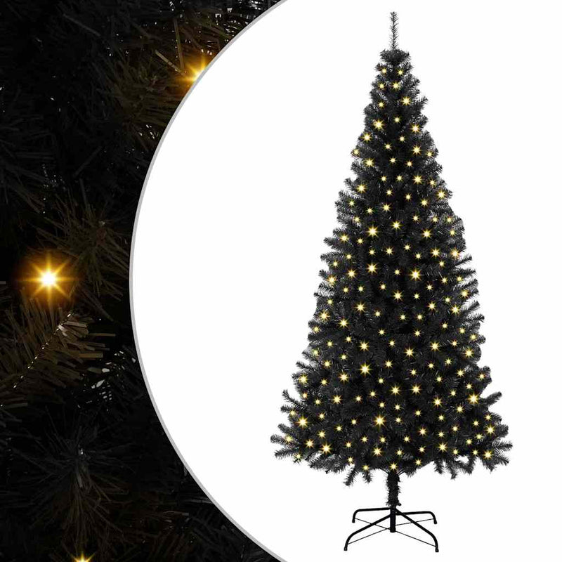 Chargez l'image dans la visionneuse de la galerie, Vidaxl kerstboom met 300 led met standaard zwart 180 cm pvc