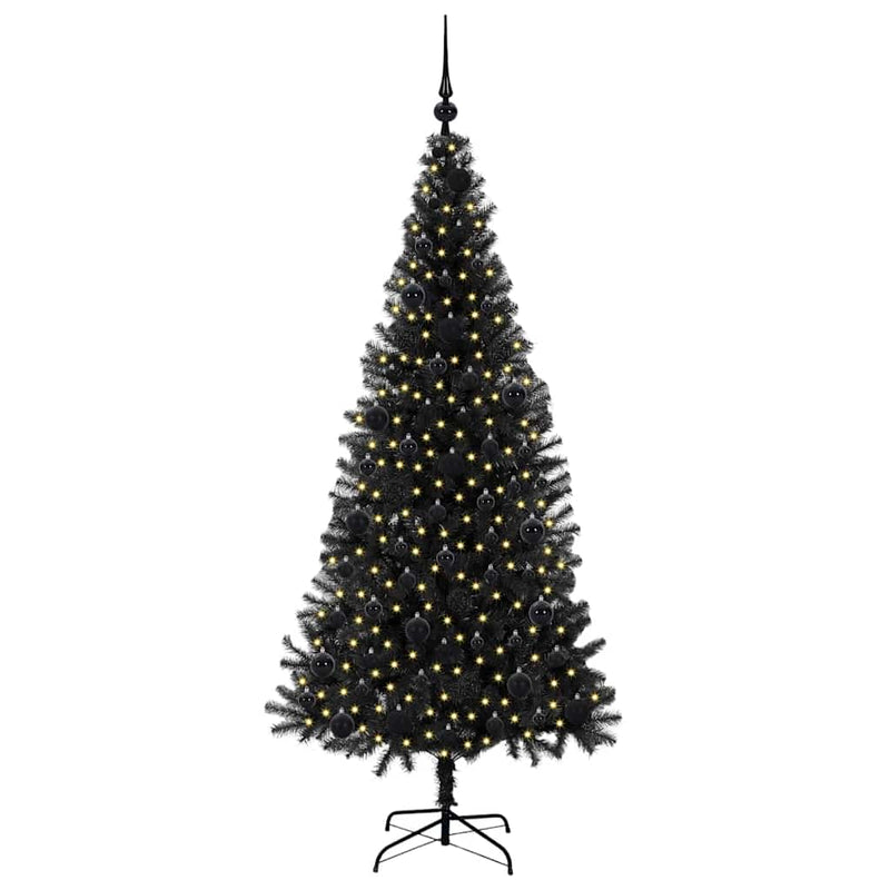 ギャラリービューアに画像をロードする, Vidaxl kerstboom met 300 led met standaard zwart 180 cm pvc