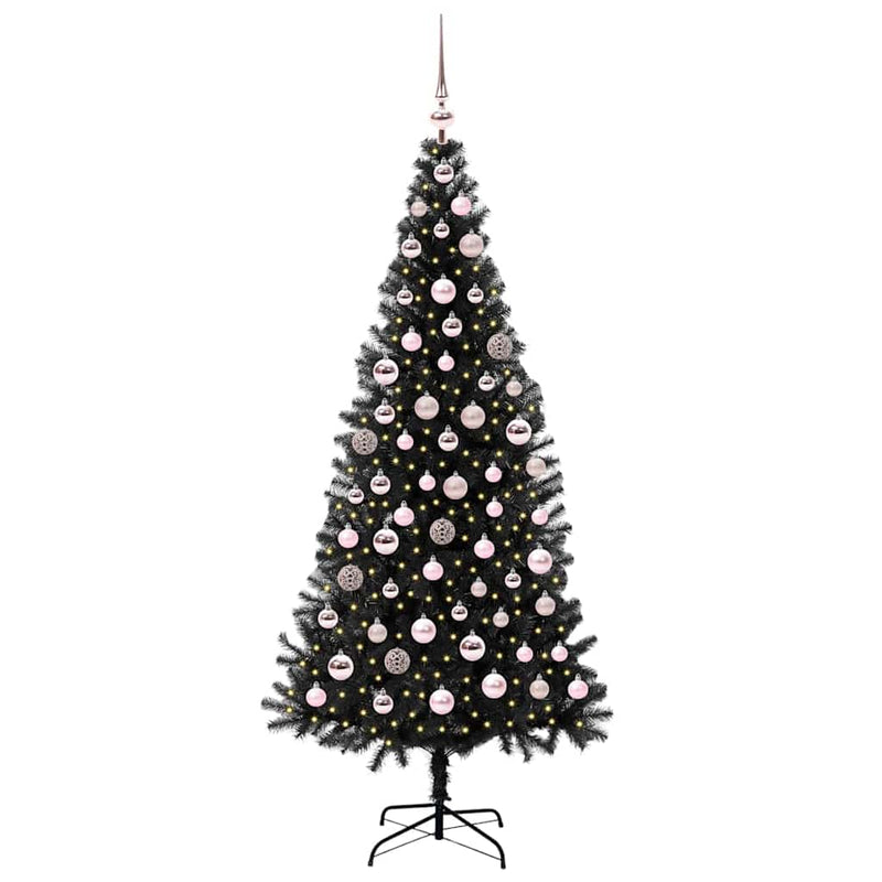 ギャラリービューアに画像をロードする, Vidaxl kerstboom met 300 led met standaard zwart 180 cm pvc