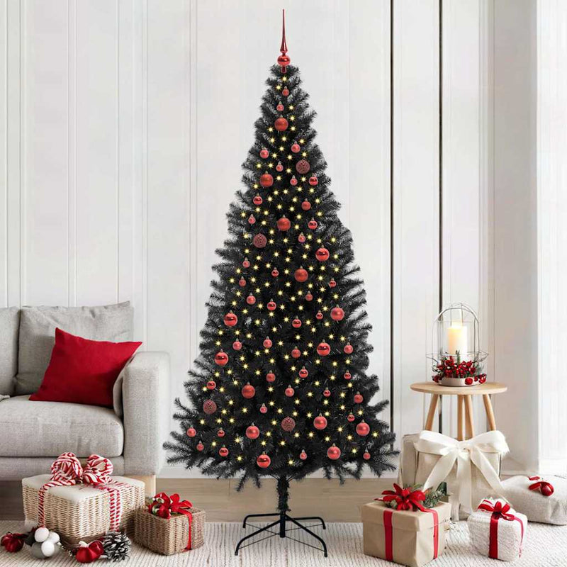 ギャラリービューアに画像をロードする, Vidaxl kerstboom met 300 led met standaard zwart 210 cm pvc