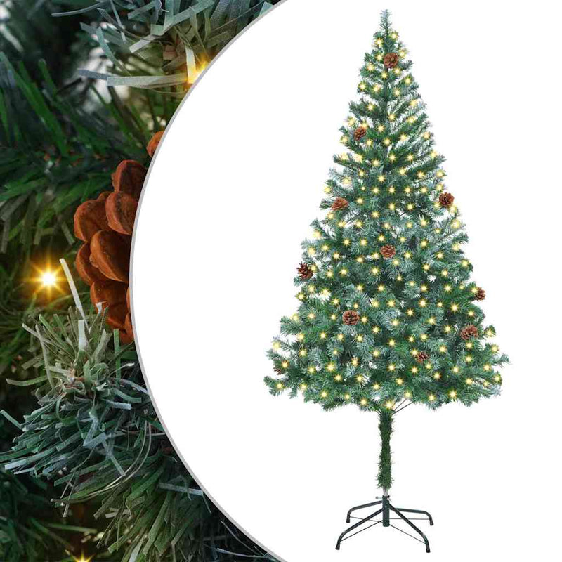 ギャラリービューアに画像をロードする, Vidaxl kunstkerstboom met 300 led groen 180 cm pvc en staal
