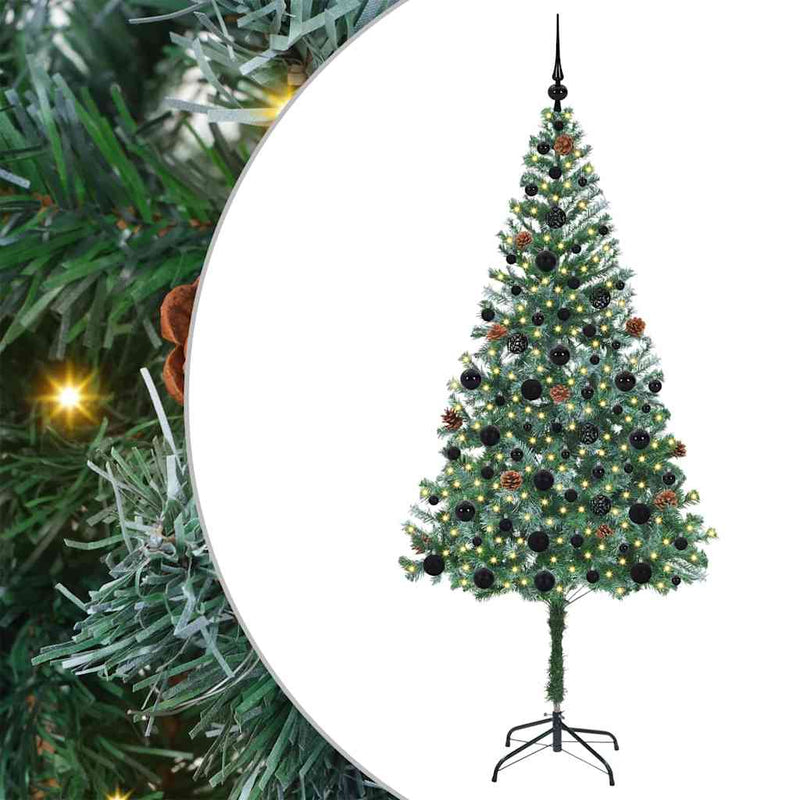 ギャラリービューアに画像をロードする, Vidaxl kunstkerstboom met 300 led groen 180 cm pvc en staal