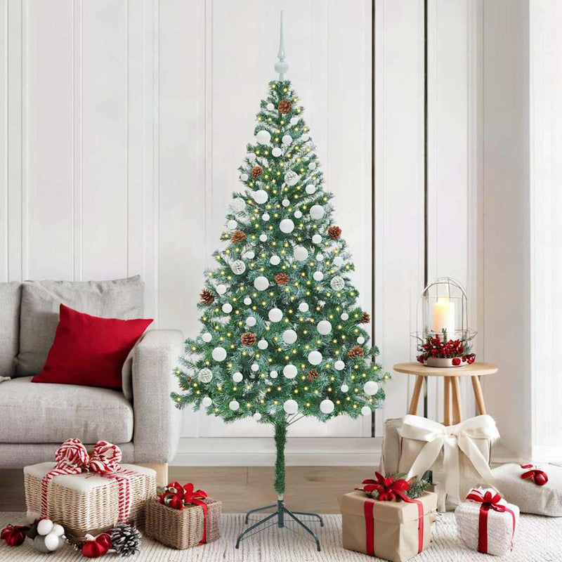 ギャラリービューアに画像をロードする, Vidaxl kunstkerstboom met 300 led groen 180 cm pvc en staal