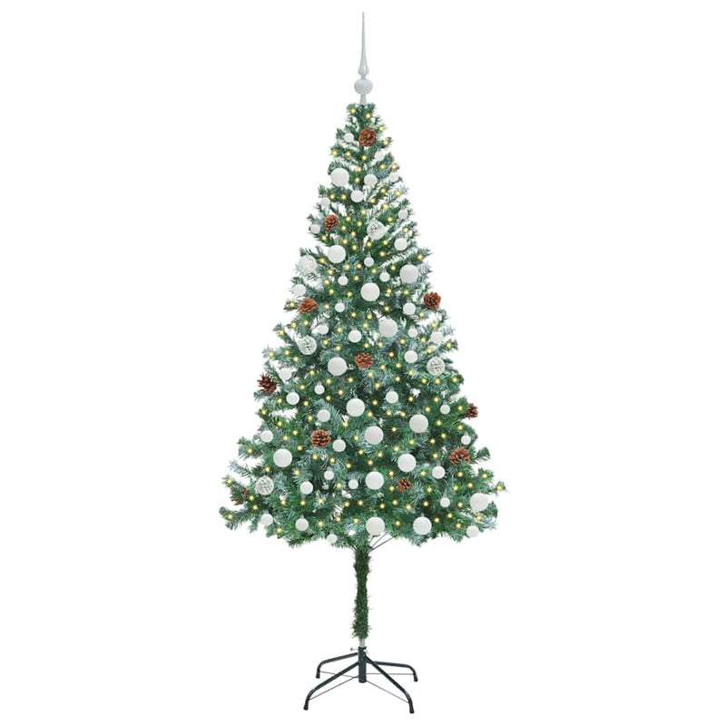 ギャラリービューアに画像をロードする, Vidaxl kunstkerstboom met 300 led groen 180 cm pvc en staal