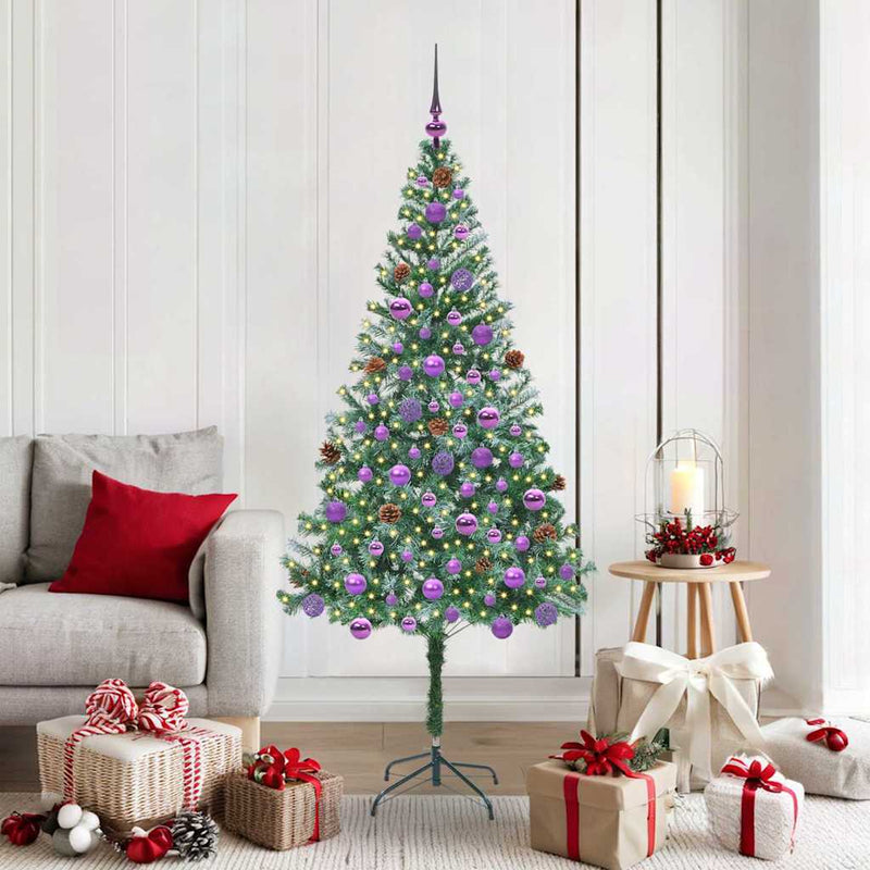 ギャラリービューアに画像をロードする, Vidaxl kunstkerstboom met 300 led groen 180 cm pvc en staal