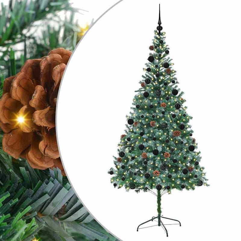 ギャラリービューアに画像をロードする, Vidaxl kunstkerstboom met 300 led groen 210 cm pvc en staal