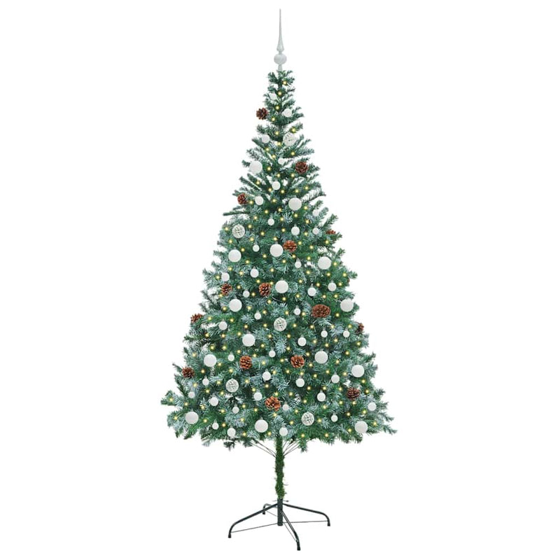 ギャラリービューアに画像をロードする, Vidaxl kunstkerstboom met 300 led groen 210 cm pvc en staal