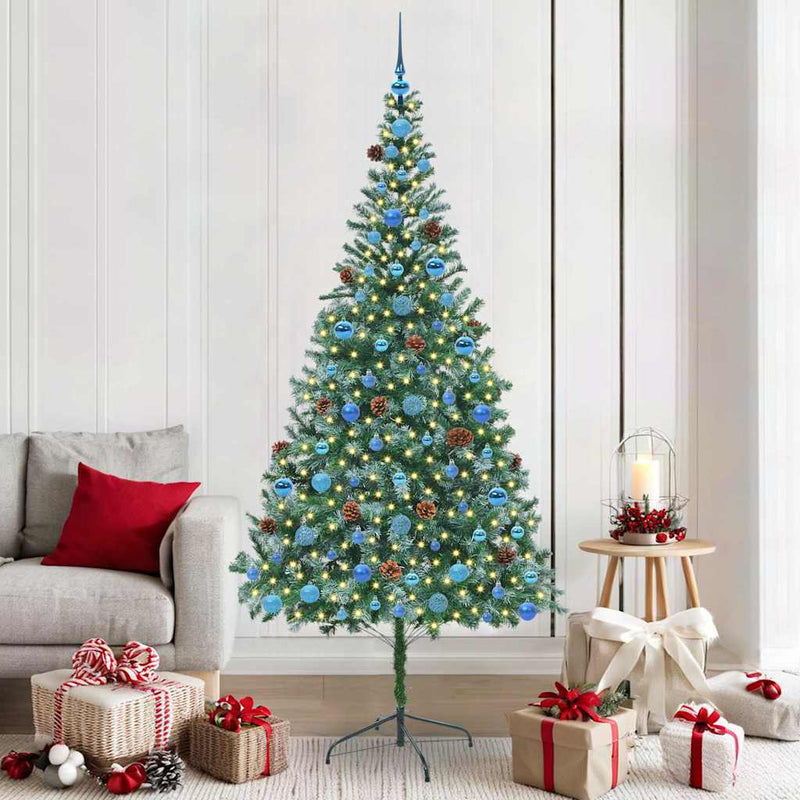 ギャラリービューアに画像をロードする, Vidaxl kunstkerstboom met 300 led groen 210 cm pvc en staal