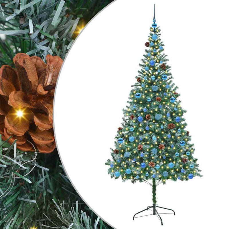 ギャラリービューアに画像をロードする, Vidaxl kunstkerstboom met 300 led groen 210 cm pvc en staal