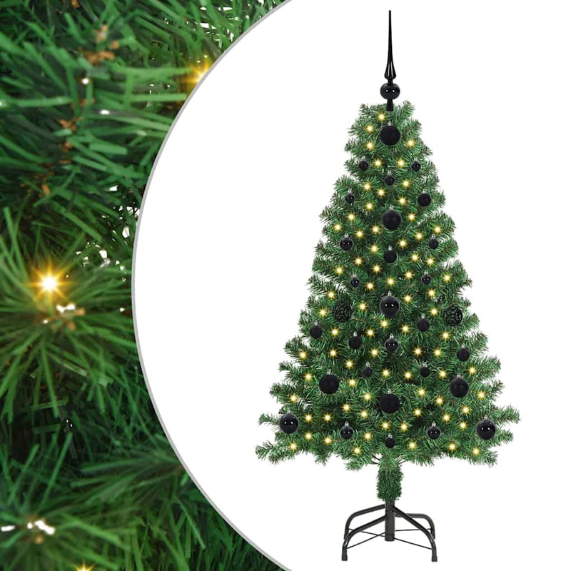 Afbeelding laden in galerijviewer, Vidaxl kunstkerstboom groen 120 cm pvc en staal en kunststof