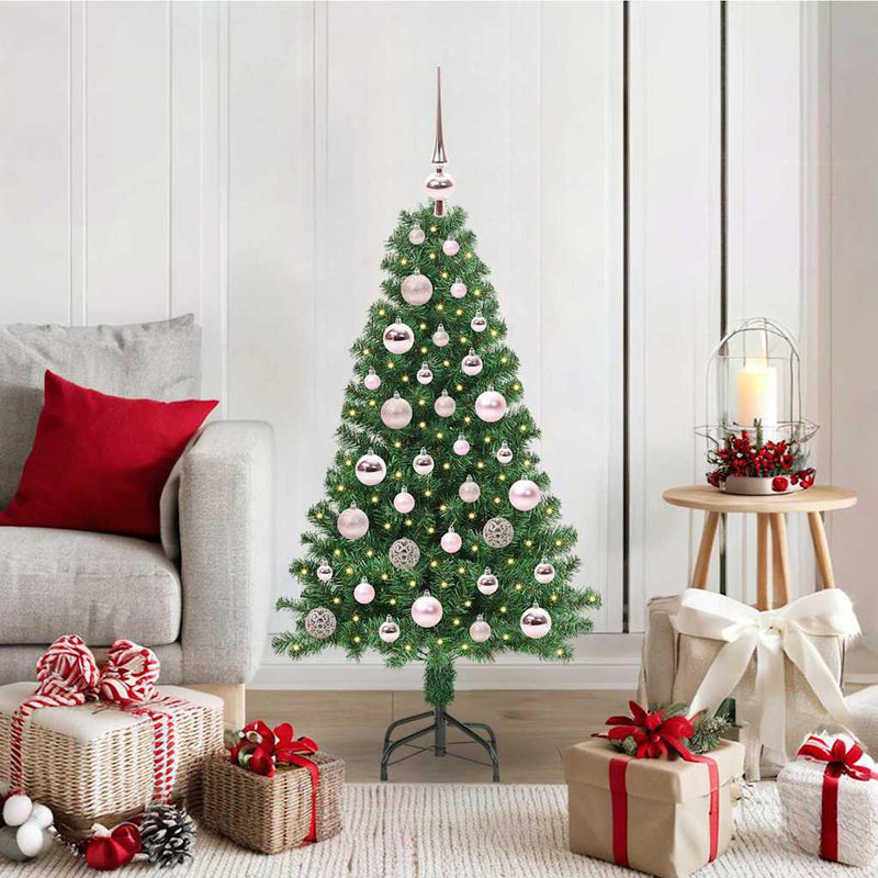 Afbeelding laden in galerijviewer, Vidaxl kunstkerstboom groen 120 cm pvc en staal en kunststof